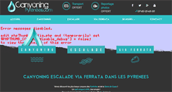 Desktop Screenshot of canyoningpyrenees.com